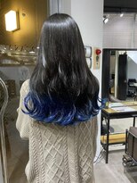 切りっぱなしボブ エアリーロング 美髪ピンクブラウン