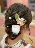 編み込み＊浴衣ヘアセット