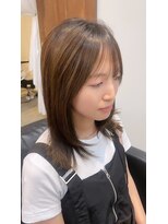 スイート ヘアデザイン(Suite HAIR DESIGN)&nbsp;【顔周りカットSayaka】レイヤー×オリーブベージュ