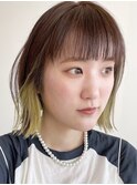 インナーカラーケアブリーチイヤリングカラーハイライトレイヤー