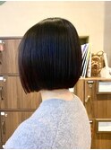 ボブ/切りっぱなしボブ/暗髪/艶髪/トリートメント