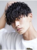 ブルーブラック　ゆるふわツイスパ　1分スタイリング　パーマ