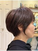 イメチェン外ハネボブ美髪ワイドバングレイヤーショート/大宮