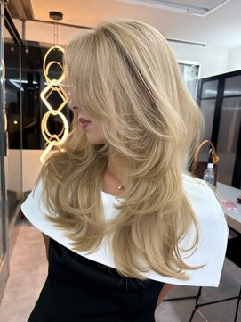 ラキング ギンザ トウキョウ(LAKING GINZA) くびれヘア/アプリコットオレンジ/夏/ハイライトカラー[銀座駅]