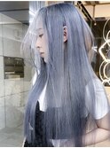 黒髪カタログ/クラゲヘアー/オリーブグレー/銀座駅