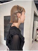 人気!ボブヘアセット結婚式ヘアセット/中西