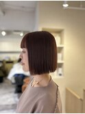タッセルボブボブ前下がりボブショートヘアーショートボブ