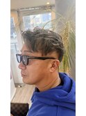 キムタク風白髪ぼかしハイライト