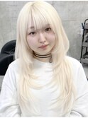 韓国レイヤーカット/ブリーチ/レイヤーカット/ハッシュカット