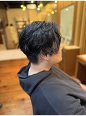 鎌倉メンズセンターパートフェザーパーマ２０代３０代