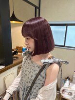 サク(Sac.)&nbsp;ラベンダーカラー　ピンクカラー　ボブヘア