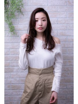 ヘアーアートシフォン 池袋西口店(Hair art chiffon) 伸ばしかけくせ毛風マッシュウルフにオン眉切りっぱなしボブ