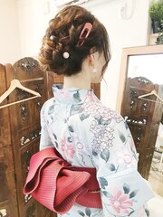 浴衣シニヨンヘアアレンジ 【ヘアアレンジ  立川/八王子/立川】