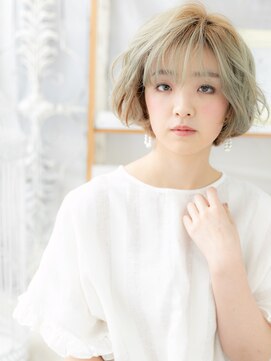 カバーヘア 上尾西口店(COVER HAIR) 個性的ハイトーン!外国人風エアリーボブa上尾10代20代30代