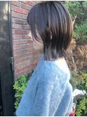 外ハネレイヤーボブ☆透明感カラーベージュ小顔カット似合わせ☆