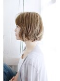 20代30代40代 質感で飾る透け感ボブ【堅田】