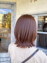 エイミーバイアフロート(amie  by afloat)&nbsp;プラムオレンジ×ワンレンレイヤー