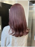 2408外国人風カラーロイヤルパープルベイビーピンクこなれヘア