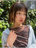 切りっぱなしボブ・インナーカラー【目黒不動前】