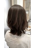 美髪切りっぱなしボブエアリーロングピンクブラウンくびれヘア