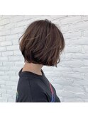 ショートボブ×チョコレートブラウン