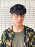 ハイライト/マッシュパーマ/ウルフ/波巻き/メンズ