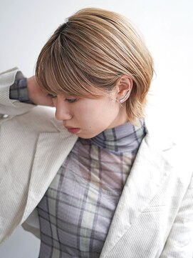 クシュ 所沢西口プロぺ通り(kusyu... ) 前髪マチルダボブピンクベージュインナーグレージュウルフ所沢