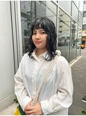 CAF FUKO ミディアムヘア/くるくるパーマ/黒髪/大阪/心斎橋