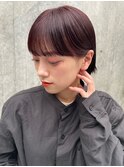 ボブ/ショート/ピンク/ラベンダー/暖色カラー/ブラウン
