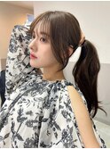 《韓国ヘア》結んでも可愛い*韓国風顔周り
