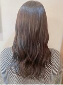 大人可愛い髪質改善カラーラベンダーグレージュ透明感