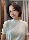 内巻きボブ 丸みボブ ミニボブ ショートボブ 表参道20代30代
