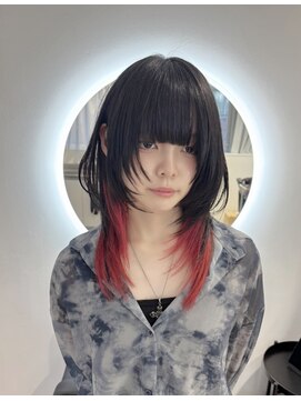 ホープ(hope) レイヤーカット×インナーカラー【梅田/茶屋町/ウルフ】