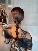 【ローポニーテール】結婚式/銀座/ヘアセット/アレンジ