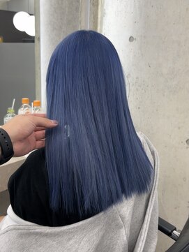 【ブルージュ/ネイビーブルー/全頭ブリーチ】しまゆー