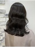 大人ガーリー/ダークアッシュ/似合わせカット/ミディアムレイヤ