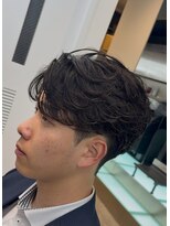 フィフスパーク(fifth PARK) 渋谷men'sフェザーパーマfifthセンターパートメンズカット微分け