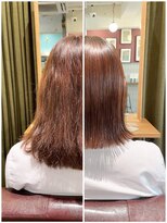 ムーン(moon)&nbsp;#ハッシュカット#フルバング#似合わせカット#レッドブラウン