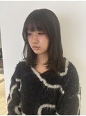 <ゲスト>透明感のあるグレージュカラーにレイヤーミディ