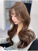 ワンホンレイヤー顔まわり韓国ロングレイヤー