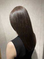 ピュアメンド 吉祥寺(Pure Mend) ツヤサラ縮毛矯正×ダークグレーブラウンロング