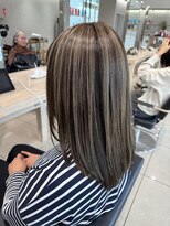アッシュ 高幡不動店(Ash)&nbsp;ハイライトブリーチあり脱白髪染め白髪ぼかし髪質改善グレージュ