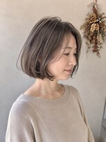 カフレ 岩出(CAFRE)&nbsp;40代 大人グレージュ×ふんわりレイヤーボブ