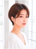 大人可愛いハンサムショート×透明感カラー
