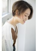 バレイヤージュデジタルパーマショート×ノーブルクラシカルロブ