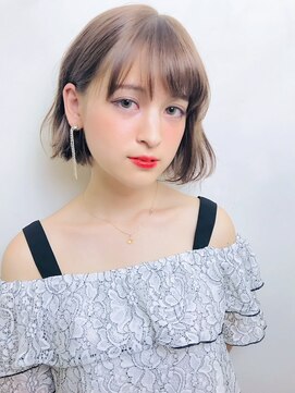 レンジシキチジョウジ (RENJISHI KICHIJOJI) 無造作外ハネアッシュベージュボブ【RENJISHI】