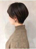 タイトくびれショート_ことりベージュ毛先パーマ_ba258822