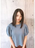 ミディアムレイヤー　艶カラー　縮毛矯正