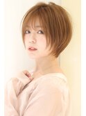 大人可愛いショーボブ　アッシュブラウン　小顔ショート