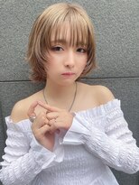 リアイス(Re:ICE) ミニウルフ/くすみブルー/流れるレイヤー/インナーハイライト